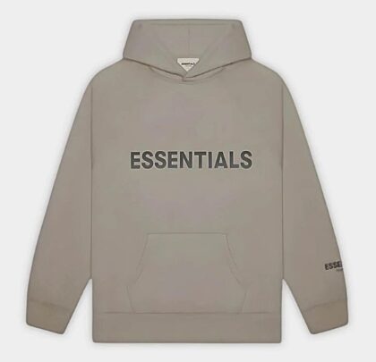 fear of god essentials ss20 hoodie taupe